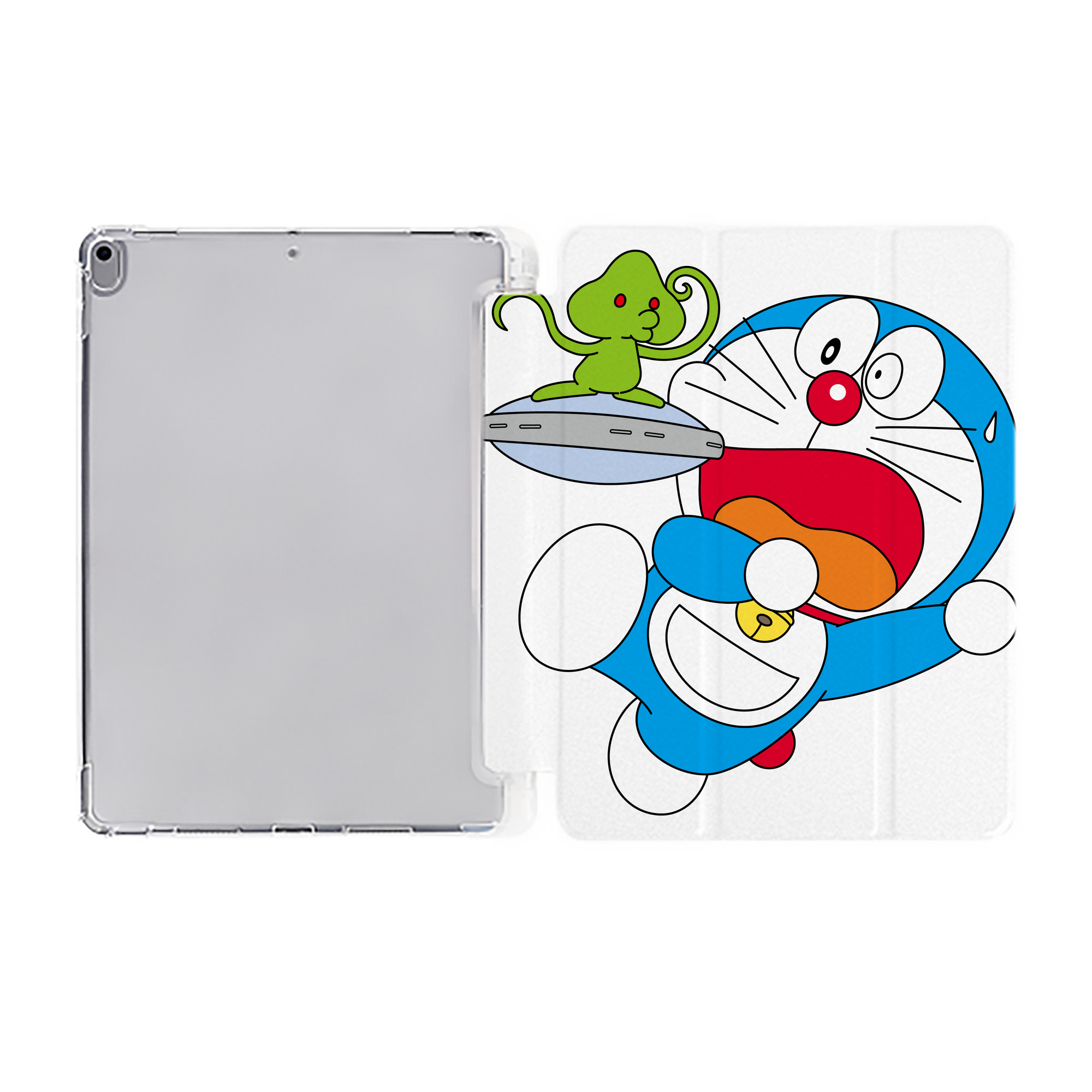 （画像用） ドラえもん Doraemon IPad ケース ペン収納付き 三つ折りスタンド PUレザー×シリコン 対応機種9.5/10.5/10.9インチ